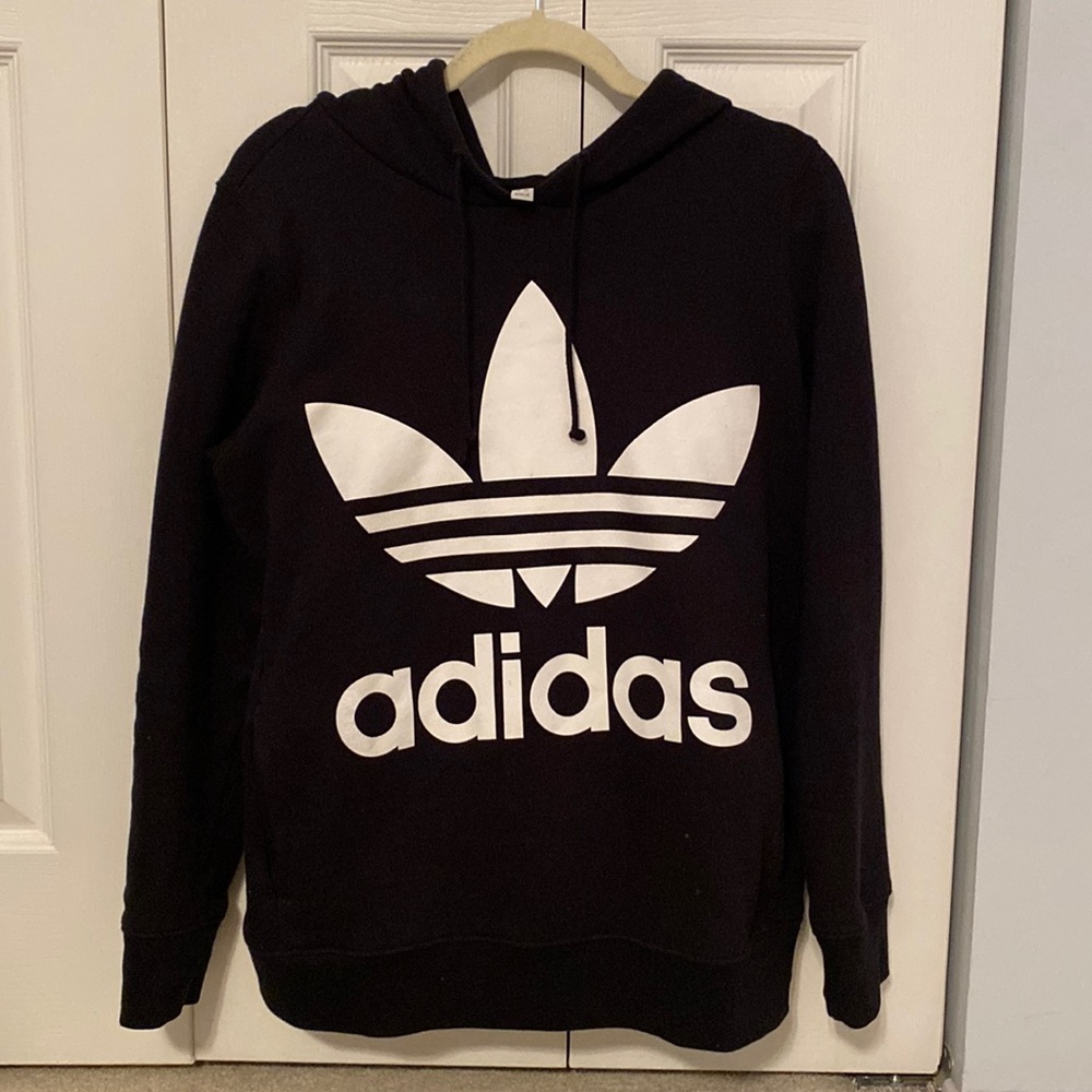 Adidas Women's Trefoil Hoodie, Size Small in Black
